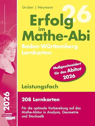 Erfolg im Mathe-Abi 2025, 208 Lernkarten Leistungsfach Allgemeinbildendes Gymnasium Baden-Württemberg