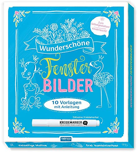 Trötsch Wunderschöne Fensterbilder mit Kreidemarker Mappe mit Vorlagen und Kreidemarker: Fensterbilderbuch Malbuch: Fensterbilder Vorlagen ... (Fensterbilder: Vorlagen mit Kreidemarker)