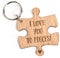 Jigsaw puzzle I LOVE YOU TO PIECES! WOODEN KEYRING