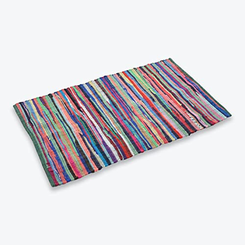 Allure Handmade Rag Rug - Multicoloured Chindi Rug for Hallway, Bedroom, Living Room (60 x 90cm)
