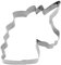Städter Ausstechform Einhorn aus Edelstahl in Silber, 8cm