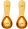 Kaffeelot (2er Set) von Apace – 2 Esslöffel (EL) – Kaffeedosierlöffel aus Edelstahl - Messlöffel für Kaffee, Tee und mehr (Gold, 2)
