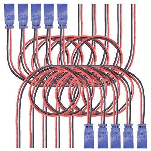 Empfängerakku Gegenkabel Graupner JR Uni 0.50 qmm Silikon 300 mm 10 Stück partCore