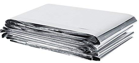 Cafopgrill 1Pcs Pflanze reflektierende Folienrollen, 210 x 120cm / 82.6 x 47in Silber Sonne reflektierende Polyesterfolie thermische warme Decke