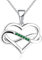 JO WISDOM Damen Kette Unendliches Herz Silber 925,Halskette Anhänger mit 3A Zirkonia Mai Geburtsstein Smaragd Farbe,Schmuck für Frauen