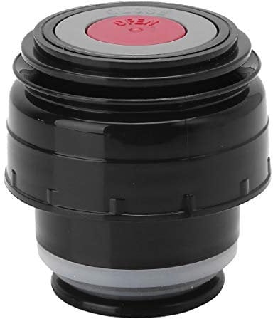 Freebily Isolierflasche Deckel Thermoskanne Abdeckung Ersatzdeckel Trinkflasche Tragbare Universal Reise-Becher Zubehör 4,5/5,2 cm Schwarz&Rot Durchmesser 5.2cm