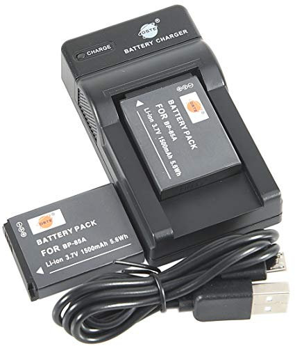 DSTE BP-85A Lot de 2 batteries Li-ion et chargeur micro USB compatibles avec appareil photo Samsung BP85A EA-BP85A WB210 PL210 SH100
