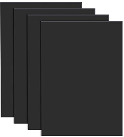 BENECREAT 4PCS Klebende Silikonfolie 30x21 cm Schwarz Rutschfestes Silikonkautschukkissen A4 Größe Für Dichtungen DIY-Material, Abdichtung, Schutz, Abrieb, Bodenbelag, 1 mm Dick