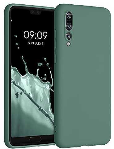 kwmobile Case Compatible with Huawei P20 Pro Case - Soft Slim Protective TPU Silicone Cover - Forest Green
