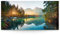 BilderKing Wandbild Wasserfall Hintersee Bayern - 120cm x 60cm Acrylglas 5mm + Rückrahmen