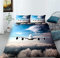 LUYAPOND Bettwäsche 135x200 Flugzeug-Wolken Flauschig und Weich Mikrofaser bettbezug Set - 1 Bettbezüge mit 1 Kissenbezug 80x80 cm für Kinder Jugendliche