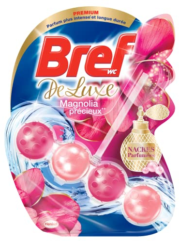 Bref WC Deluxe Magnolia précieux – 1 Bloc WC (50g) – Produit Nettoyant WC – Parfum WC – Formule anti-calcaire
