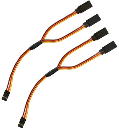 2x Stück Servo Y Verlängerungskabel V Kabel Y-Kabel Verlängerung Verteiler Splitter kompatibel zu JR Futaba Robbe Graupner Hitec 15cm 22AWG RC