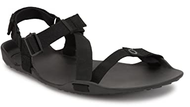 Xero Shoes Herren Z-Trek Sandalen | Null Spreizung, breite Zehenbox, leichte und verpackbare Sportsandalen für Herren | Schwarz, Größe 44 EU