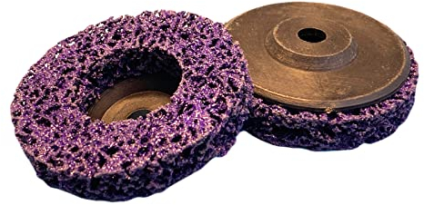2 Stück Reinigungsscheibe CSD PURPLE ø: 75 mm, Aufnahme: 10 mm - passendes Zubehör für viele Akku Winkelschleifer und Druckluft-Geräte.