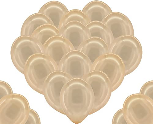 Premium Luftballons Peach Metallic • Helium Luftballons • 50 Stück • 32 cm • extra reißfest • Metallic Luftballons zur schönen Party Deko, Hochzeitsdeko, JGA Deko, Fasching • 100% Latex Ballons