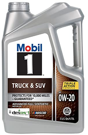 Mobil 1 Truck & SUV Full Synthetic Motor Oil 0W-20, 5 Quart