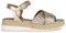 Geox Femme D Eolie Espadrille Wedge Sandales, Doré, 37 EU