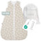 emma & noah Baby Schlafsack 2.5 TOG, Strampelsack für den Herbst und Winter in vielen Farben, Bio-Baumwolle, OEKO-TEX Zertifiziert, Schlafsack für Neugeborene (Floral Sand, 110 cm)
