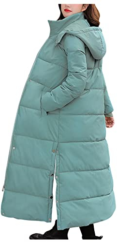 Vasreyy Winterjacke Damen Lang Revers Langarm Steppjacke Mit Gürtel Kordelzug Wattierte Jacke Outdoor Freizeitmantel Thermo Fleecemantel Klassische Wintermantel Thermo Teddymantel Plüschmantel