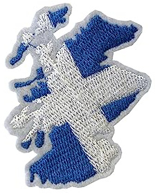 Scotland Map Embroidery Patch Iron on or Sew on Embroidered Patch Scottish Flag