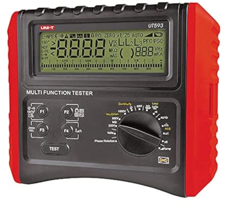 UNI-T Uni-trend UT593 UT595 Multifunction Installation Testers test RCD, loop/line impedance, earth resistance continuity, insulation resistance and AC/DC voltage(UT593)