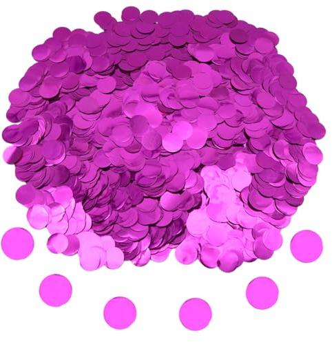 Hocansen 50g/1.76oz Runde Konfetti 15mm Tisch Papier Confetti Metallisch Folie Glitzer Konfetti Streudeko Pailletten Tischkonfetti in Hochglanz für Party Dekoration (Rose/ZX-YX)