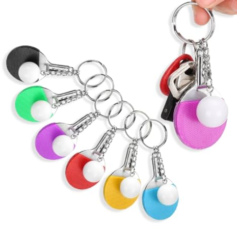 Porte-clés De Tennis De Table, 6 Pièces Mini Raquette De Tennis De Table Porte-clés Batte De Ping-pong Porte-clés Porte-clés Sac Tentures Raquette De Tennis De Table Porte-clés De Sport Pour Sacs Sac