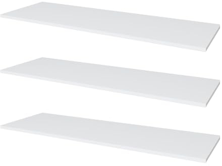 SoDREAMER 3 Stück Wandregal 18 mm, 30 x 80 cm weiß | Hängeregalen | | Bücherregale | Ornamente | Regale für Wohnzimmer, Büro, Schlafzimmer, Kinderzimmer | ABS-Kante | laminierte Platte