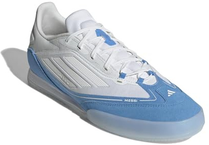 Adidas Men's F50 Freestyle 24 Messi Indoor, White/Gold Metallic/Blue Burst, 13