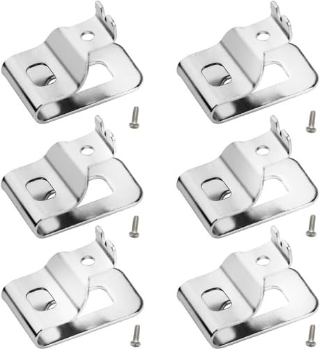 Thaekuns N268241 N086039 Stainless Steel Belt Clips for Dewalt 20V Power Tools, Compatible with, DCD980, DCD985, DCD980L2, DCD985L2,Includes Screws and Drill Tool Hooks (6-pk)