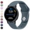 Mugust Garmin Armband für Vivoactive 5/3, Vivomove 3/HR/Luxe/Style, Forerunner 55/245/645 - 20mm Silikon Sportarmband, Verstellbares Ersatz Uhrenarmband, Blau Grau