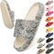 Geweo Hausschuhe Badeschuhe Herren Damen Pantoffeln Badeschlappen Super Weich Rutschfeste Unisex Strand Sandalen Indoor Slippers Dicke Sohle Duschsandale Badezimmer Schlangenmuster42/43EU