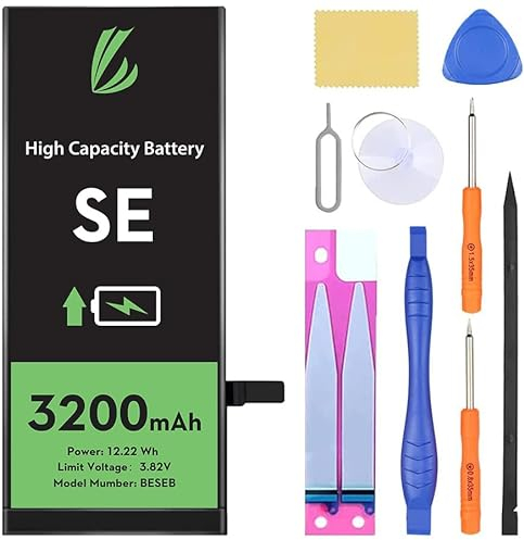 LL TRADER Akku für iPhone SE 2016, 3200mAh Lithium-Ionen-Akku mit hoher Kapazität und Allen Reparaturwerkzeugen Neu