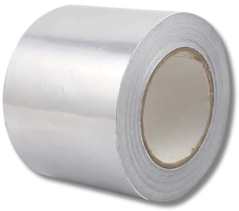 Aluminium Tape (96 mm x 45m) 1 Roll | Highly Adhesive Aluminium Tape, Insulation Tape, Heat Resistant Tape, Foil Tape, Silver Tape, Heat Tape, Sealing Tape, Metal Tape, Aluminium Strip,UV resistant