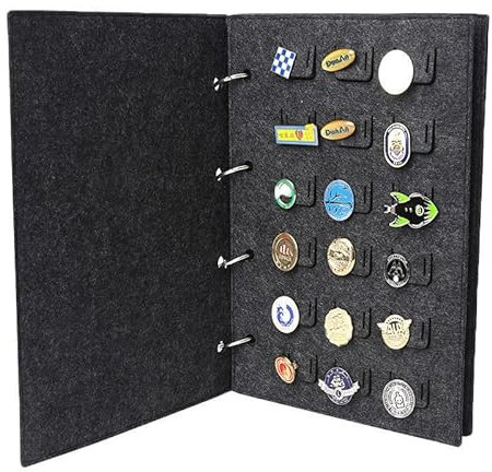 Rivweten Brooch Storage Book Metal Badge Chest Holder Box Pin Display Bag Brooch Board For Sports Pins,Memorial Pins, Pin Display Case