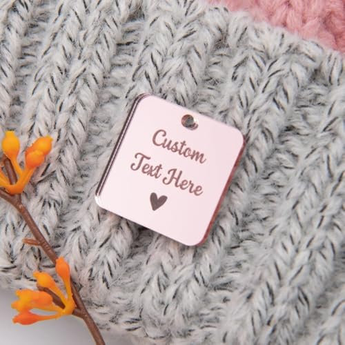 Personalisierte Etiketten, Namensschilder für Kleidung, Nähetiketten für handgefertigte Gegenstände, personalisierte Acryl-Etiketten für Hochzeit, Party, Baby, DIY Nähen Stoffetiketten individuell (50