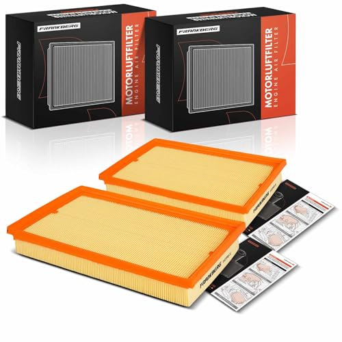 Frankberg 2x Filtri aria Cartucci filtrante Benzina Compatibile con Golf IV Variante 1J5 1.6L Polo 9A 9N 1.4L Golf V 1K1 1.4L Fabia I 6Y2 1.4L Fabia I Combi 6Y5 1.4L Replace# 36198620