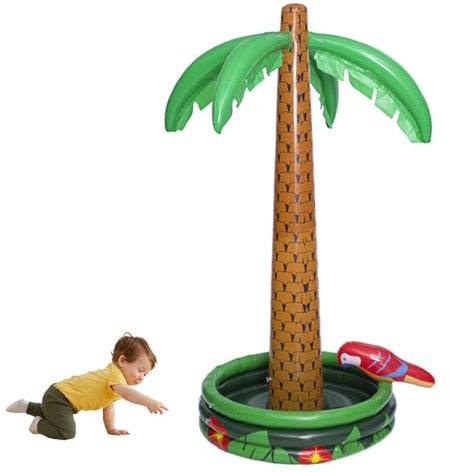 Nevera de Palmera Inflable - Nevera Palmera,Portabebidas al aire libre para la decoración de fiesta de natación de verano evento temático hawaiano
