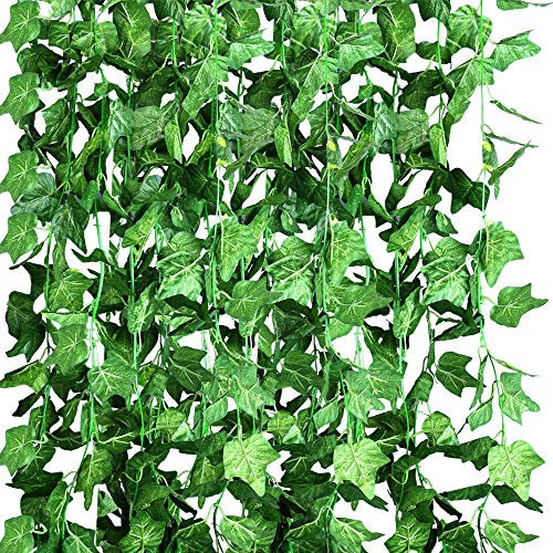 Sinbury Artificial Vine, 15 Pack of 2.3m Artificial Ivy Garland for Hanging at Home, Wedding, Party, Kitchen, Garden, Office, Wall Decoration