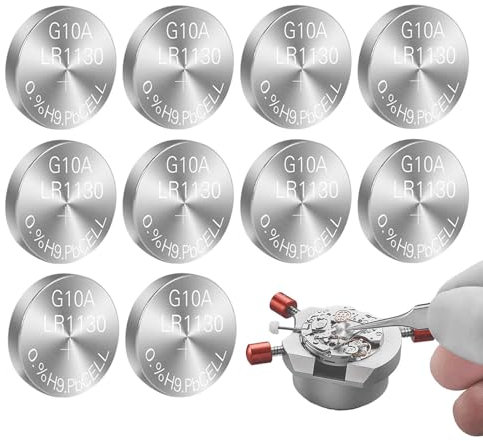 Lot de 10 piles bouton AG13 de 1,5 V haute capacité pour appareils électroniques