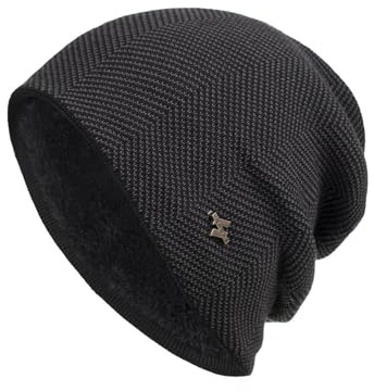 MEIION Tom Harding Rowan Gestrickte Wollmütze mütze Weiche gestrickte Wintermütze, elastische und warme Unisex Skimütze, Dicke Plüschmütze für Outdoor Aktivitäten