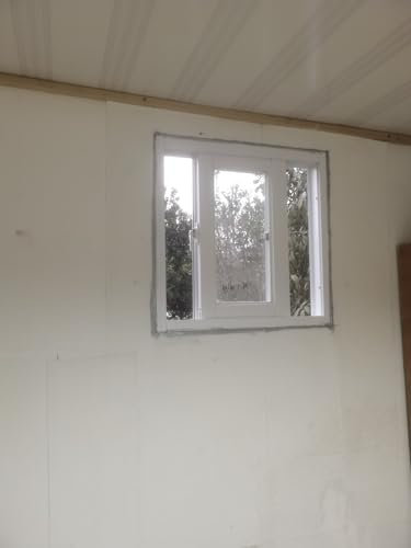 Fenster Window Kellerfenster Schiebefenster Weißes Keller-Kippfenster, Flächenbündig Montierte Kleine Horizontale Schiebefenster Für Schuppen, Sturmfenster Mit Fliegengitter(WxH 40x20in/100x50cm)