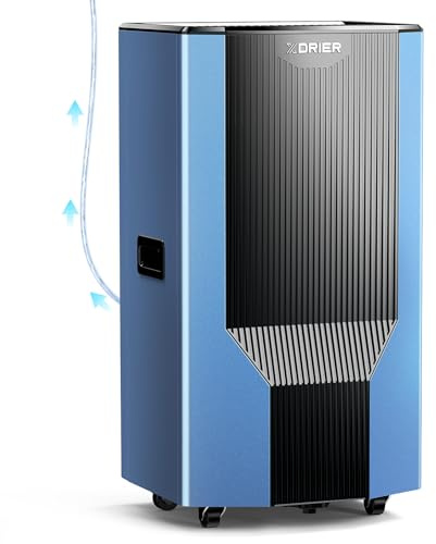 XDRIER 198 Pints Dehumidifier with Pump and Drain Hose for Commercial and Industrial Large Room, Basements, Storages, Warehouses, Auto Defrost, SLGR Tech, 5 Years Limited Warranty
