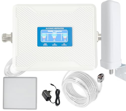 Amplificatore di Segnale Mobile Triband, GSM 4G 3G 2G LTE WCDMA (900/1800/2100mhz Band1/3/8 AGC)