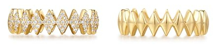 ANIA HAIE Damen Ring Dusk Divas Half Pavé Sparkle aus 925 Sterling Silber, besetzt mit 90 Zirkonia, inkl. Geschenkverpackung