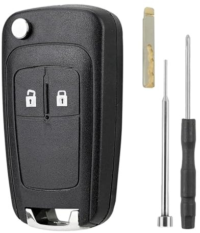 LINGXIYA Vauxhall Astra Key Fob Replacement,Key Case for Ope-l Insignia Meriva b Mokka Corsa Adam Zafira Key Cover,2 Buttons Insignia Key Repair Kit With Pin Removal Tool