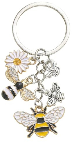 GONZTEL 1 Pièce porte-clés abeille, bijoux d'abeille, cadeau pour les amoureux des abeilles, porte-clés animal apiculteur, cadeau apiculteur, cadeaux pour les amis