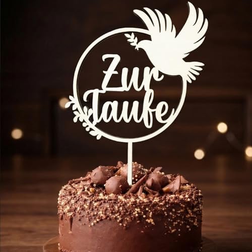 Tortendeko Taufe, Holz Cake Topper Taufe Deko Junge Mädchen Taufdeko
