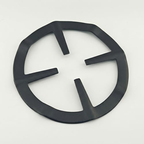 1pcs Gas Ring Reducer Moka Pot Stand, Black Cast Iron Mocha Pot Holder, Trivet, Works With Most Gas Hobs, Stability, Durable Gas Stove Rack for Moka Coffee, Flameproof, 13cm Diameter